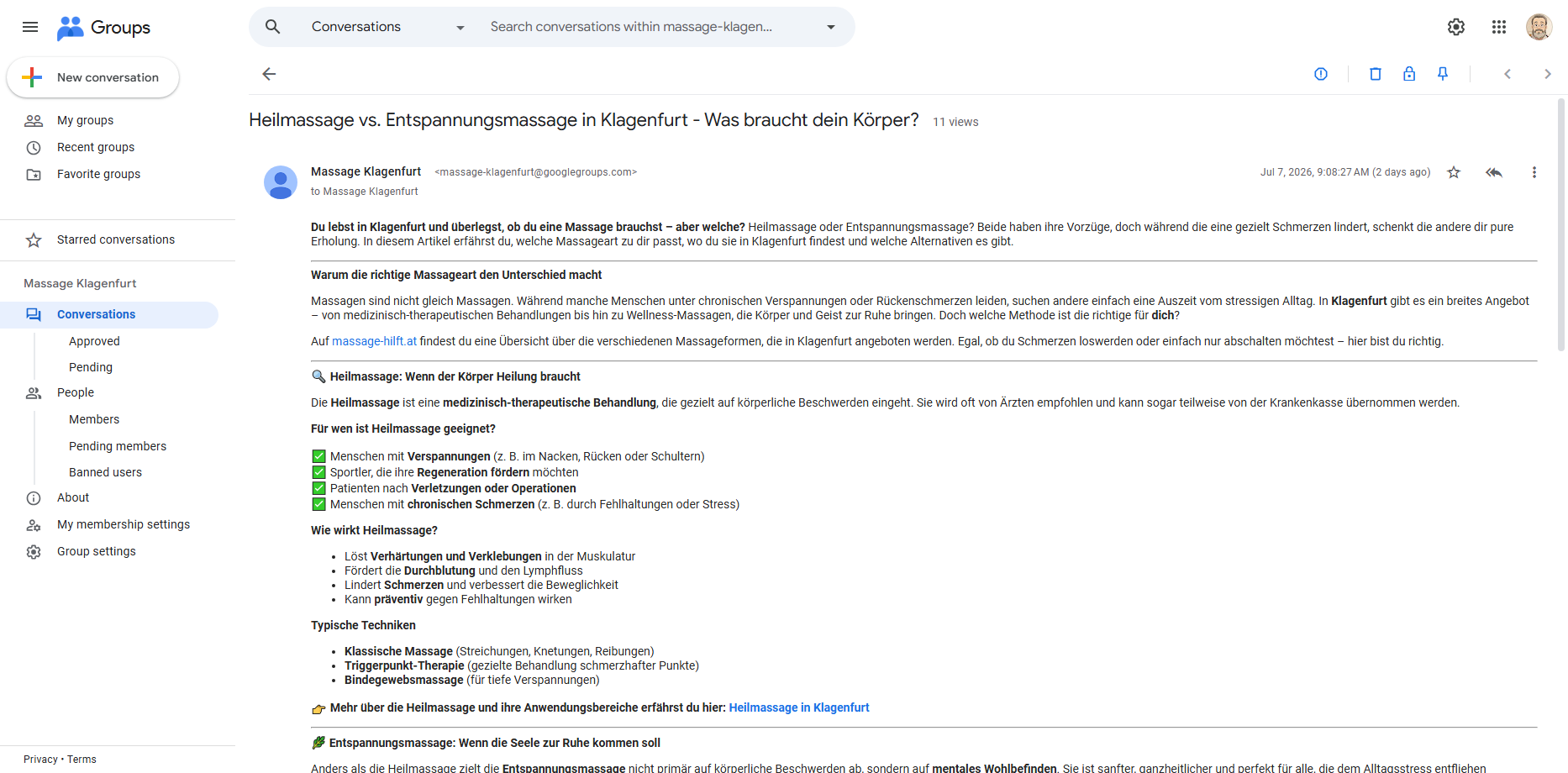 Heilmassage in Klagenfurt: Wohlbefinden für Körper und Geist
